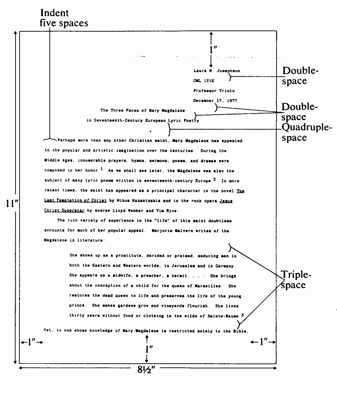 Image of a research paper's first page in MLA style.