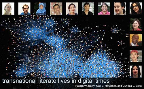Cover image of the Transnational Literate Lives in Digital Times Book